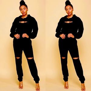 Warm up set with hoody.